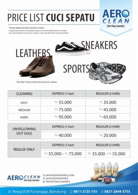 Harga Cuci Sepatu Bandung